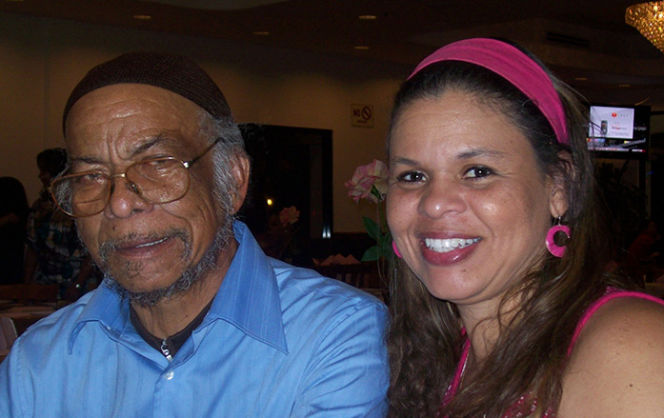 Author-producer Crystal Jackson with her father Samir, formerly named Lionel Grandison