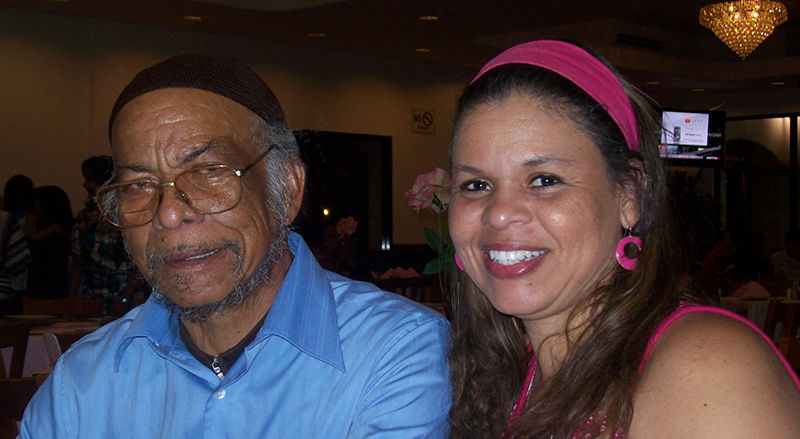 Author-producer Crystal Jackson with her father Samir, formerly named Lionel Grandison